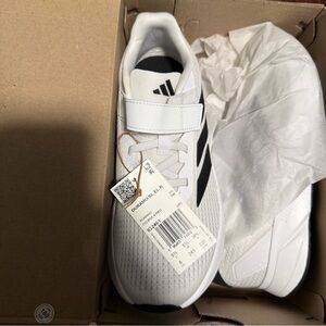 Big kids Adidas Duramo SL Athletic Shoes Gym White Black Size 6 New